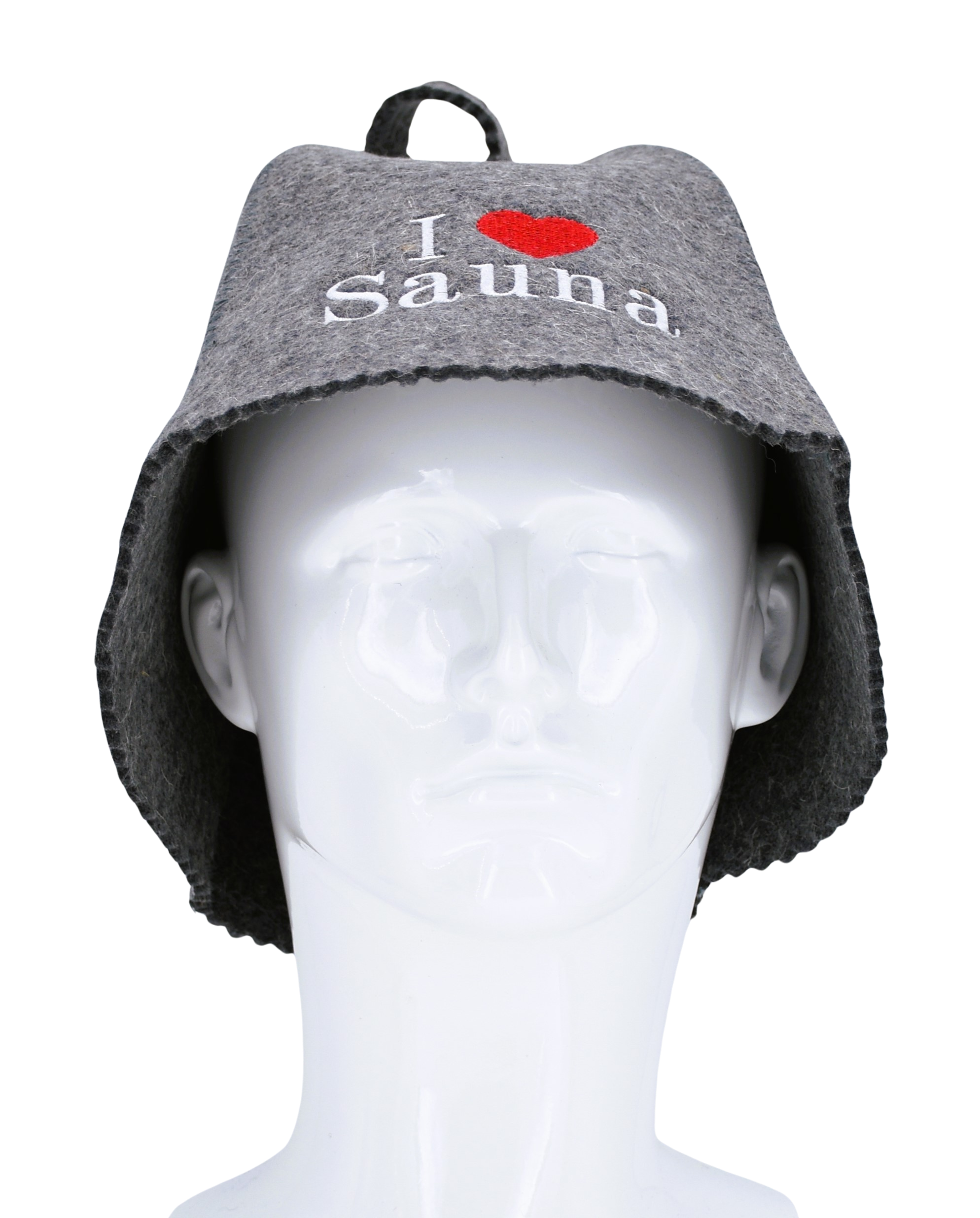 Saunahut I love Sauna dunkel