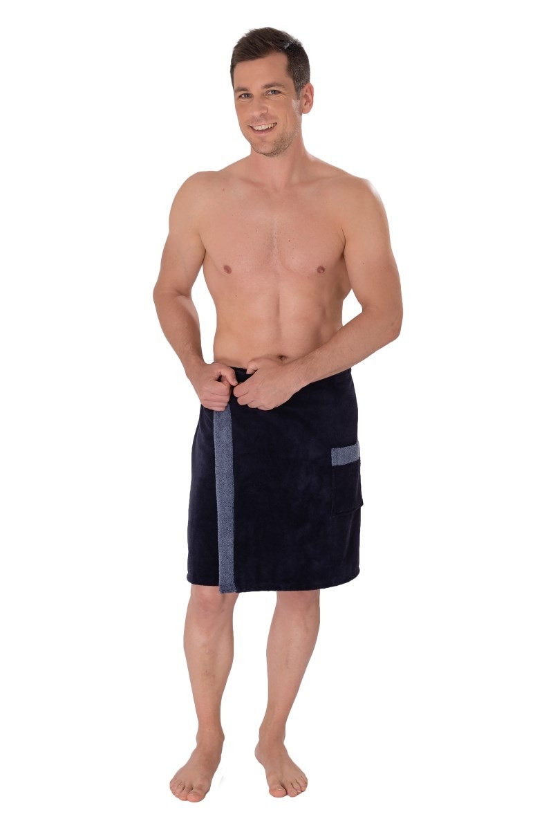 Herren-Kilt mit Tasche, nachtblau