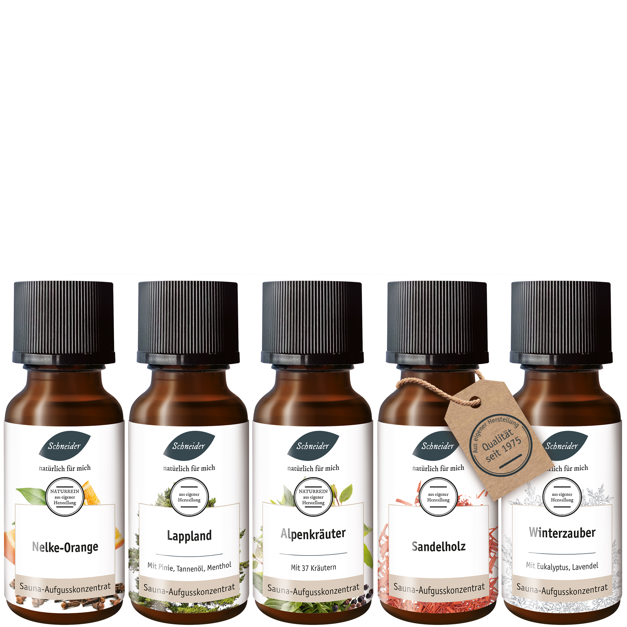 Saunaaufguss-Set Winter 5 x 20 ml