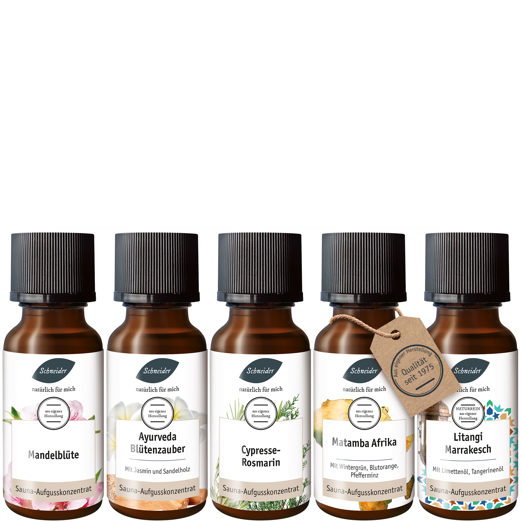 Saunaaufguss-Set Frühling 5 x 20 ml