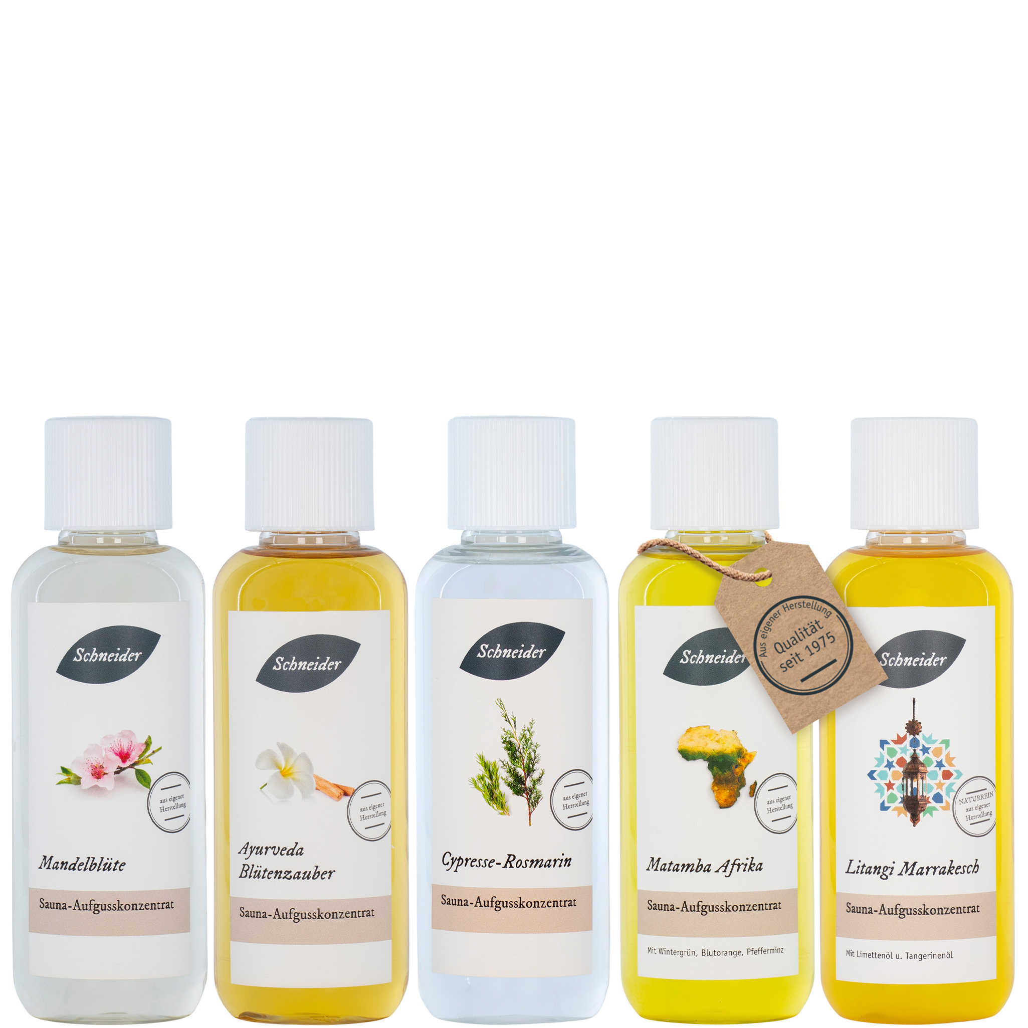 Saunaaufguss-Set Frühling 5 x 250 ml