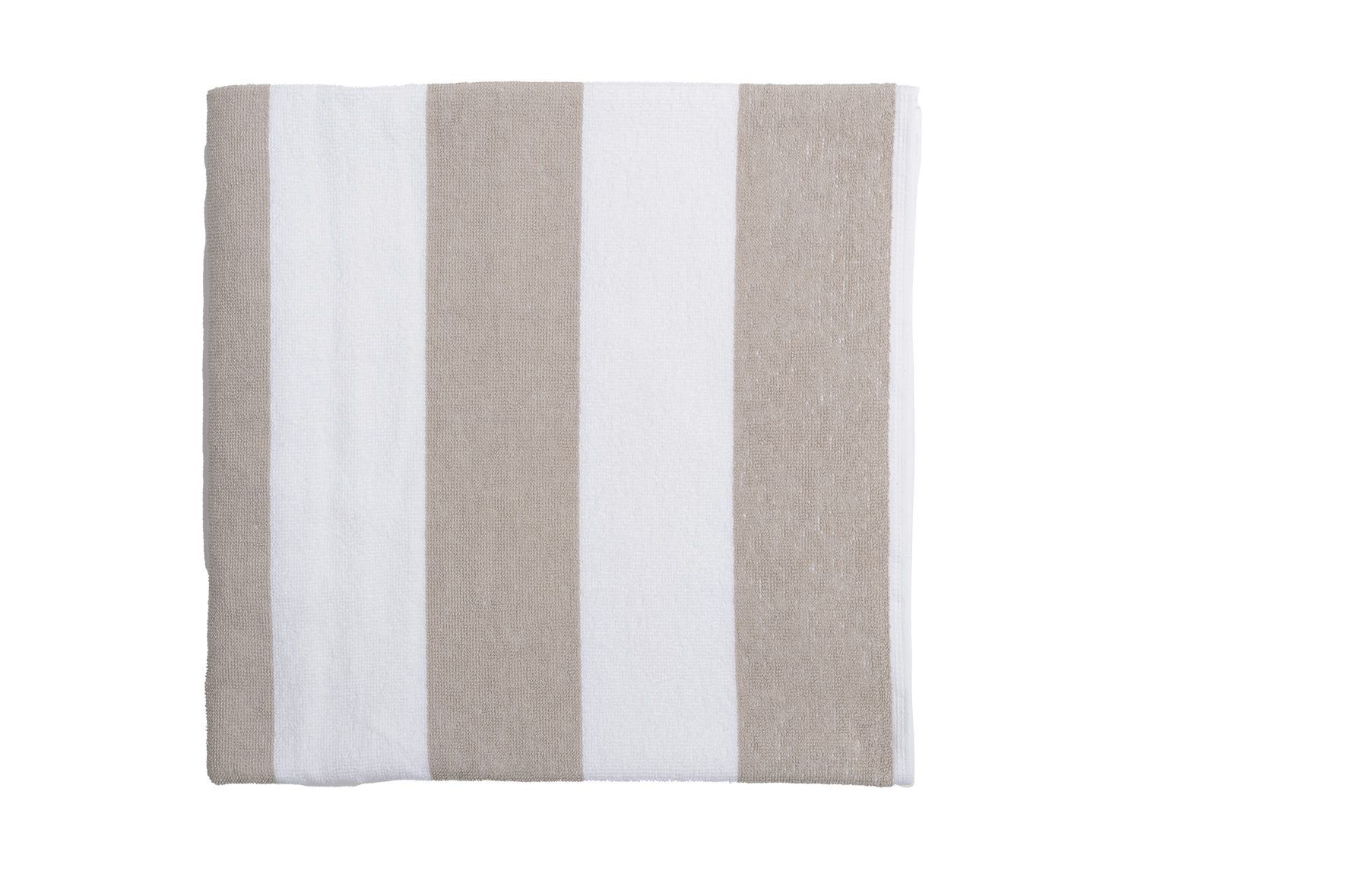 Liegetuch beige-white, 70 x 200cm, 100 % Baumwolle