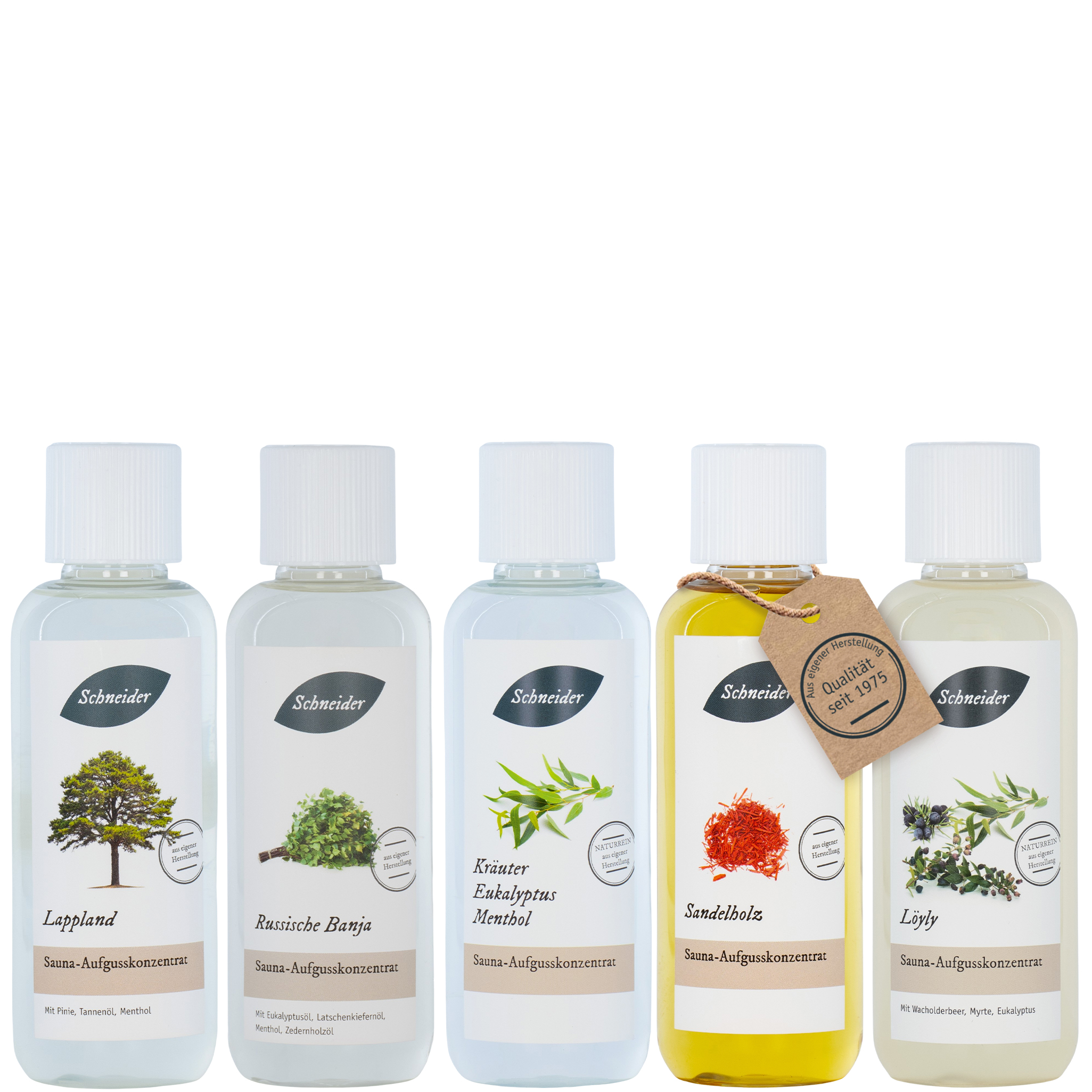 Saunaaufguss-Set Klassiker 5 x 250 ml