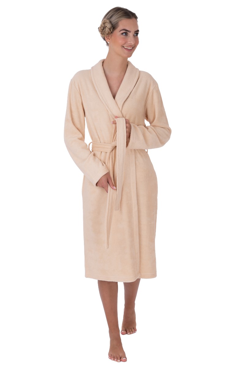 Bademantel Damen sand